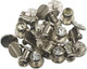 Diamante Studded Chicago Screw Round Head Rivets (Pack of 10)
